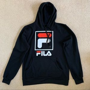 Black/Red/White FILA Sports Hoodie